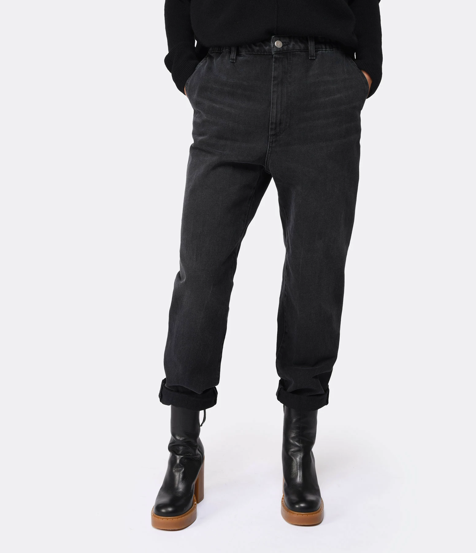 ROSEANNA Jean Bloom Coton Crinkle Noir 4 ROSEANNA Jean Bloom Coton Crinkle Noir - Image 4