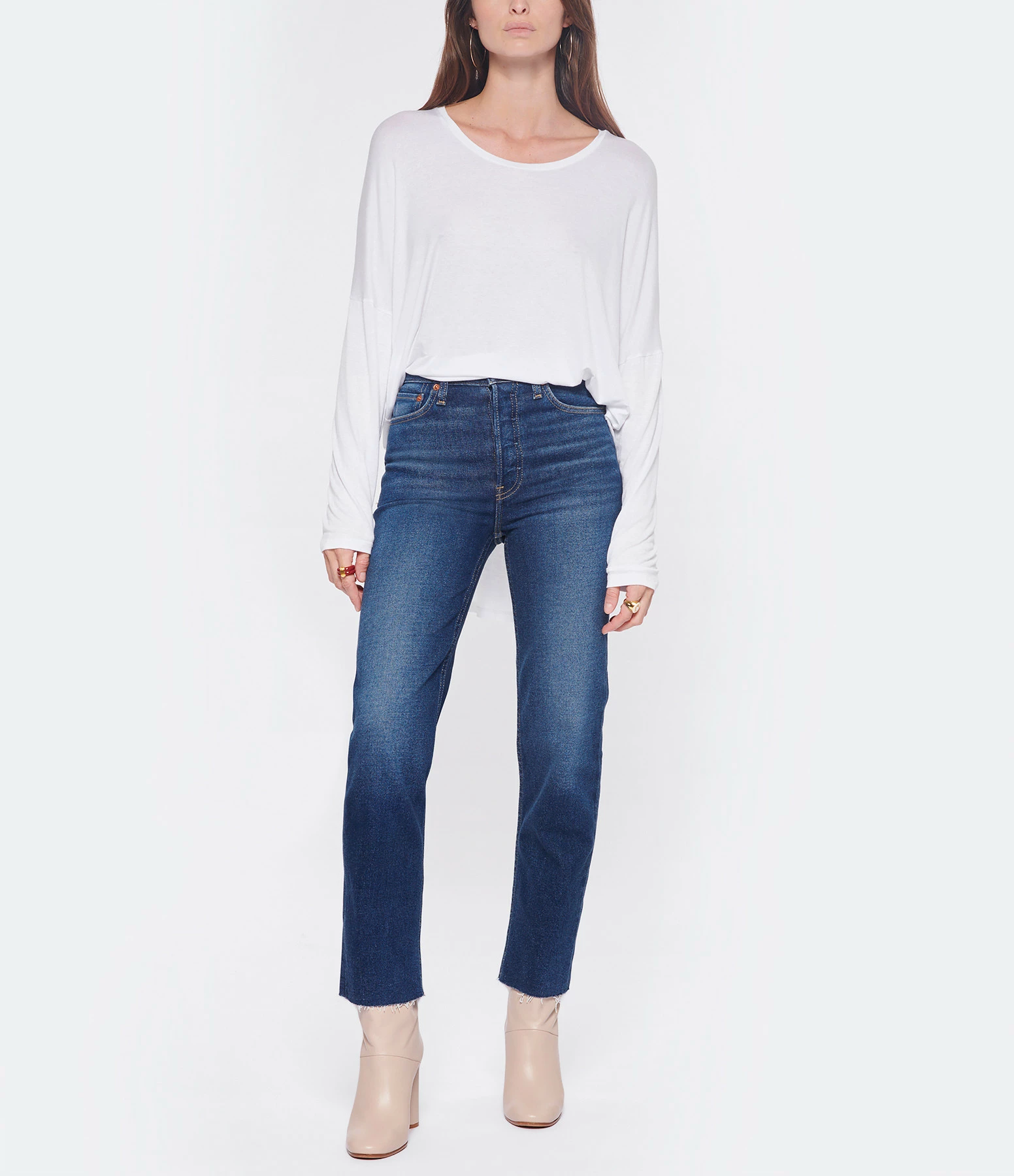 RE/DONE Jean 70s Stove Pipe Denim Bleu Indigo 3 RE/DONE Jean 70s Stove Pipe Denim Bleu Indigo - Image 3