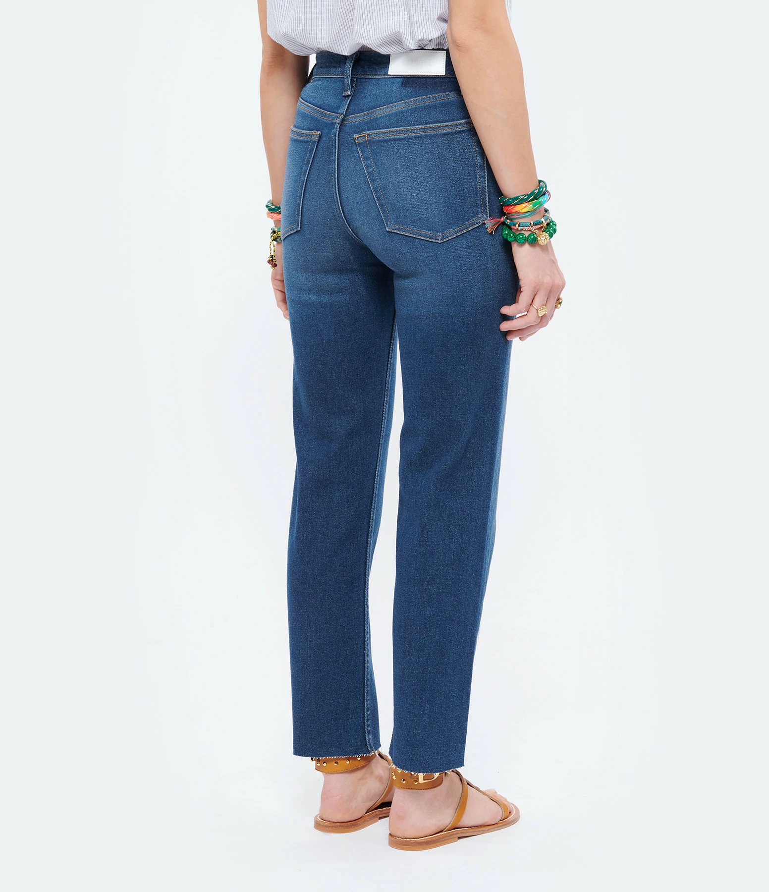 RE/DONE Jean 70s Stove Pipe Denim Bleu Indigo 5 RE/DONE Jean 70s Stove Pipe Denim Bleu Indigo - Image 5