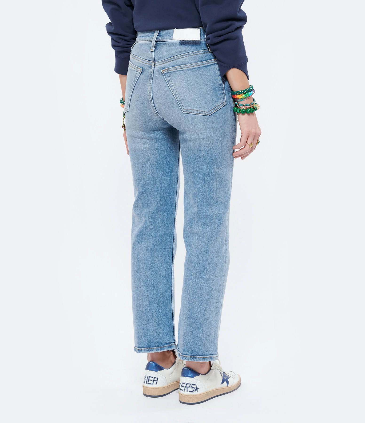 RE/DONE Jean 70s Crop Boot Denim Bleu Délavé 5 RE/DONE Jean 70s Crop Boot Denim Bleu Délavé - Image 5