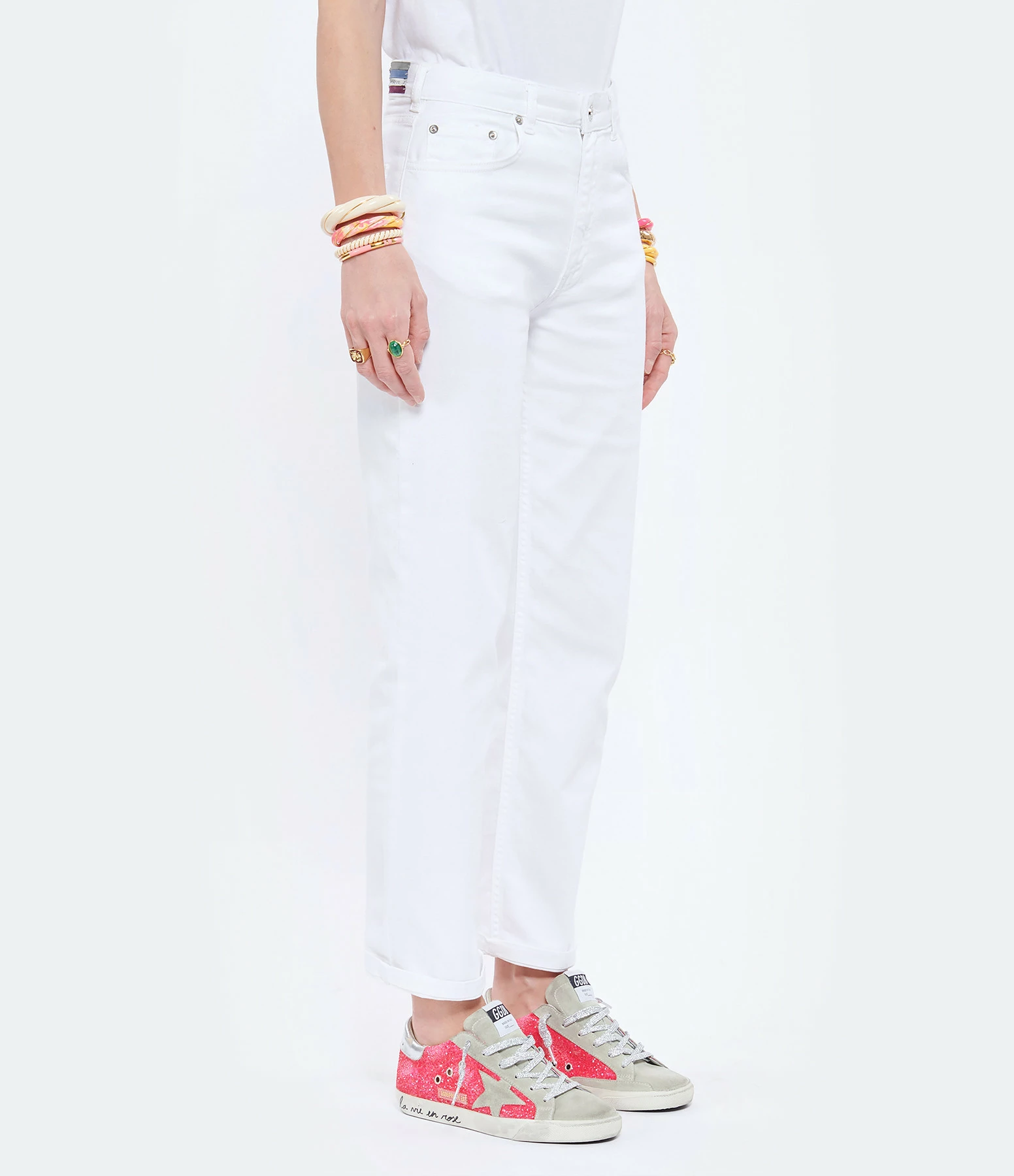 VANESSA BRUNO Jean Timael Coton Denim Blanc 4 VANESSA BRUNO Jean Timael Coton Denim Blanc - Image 4