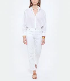 VANESSA BRUNO Jean Timael Coton Denim Blanc 15 VANESSA BRUNO Jean Timael Coton Denim Blanc -Boutique UGG unnamed file 642