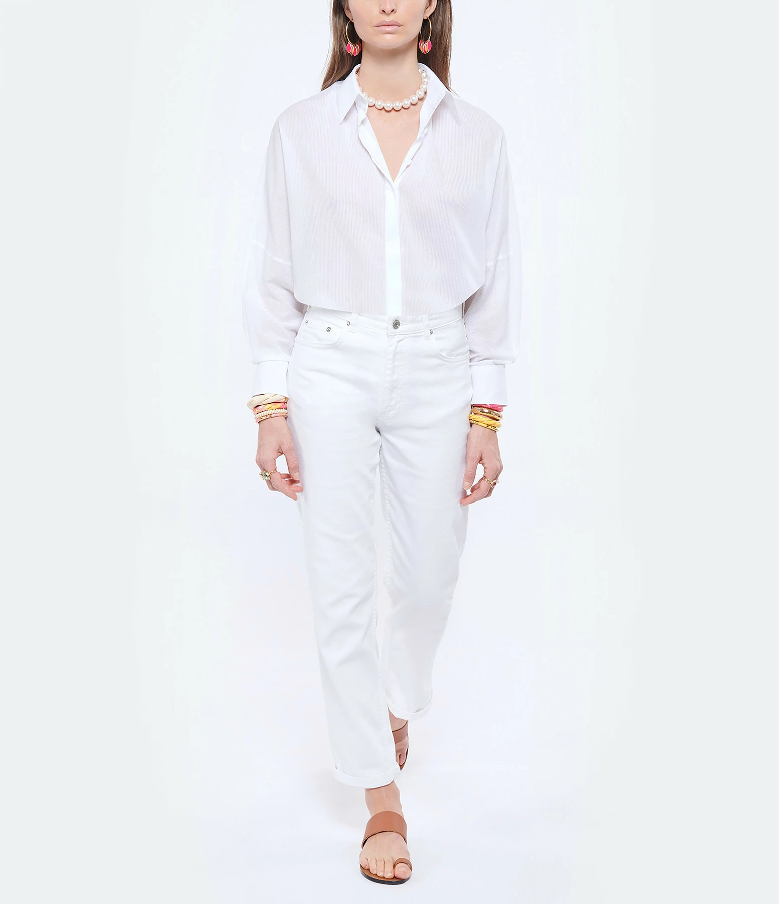 VANESSA BRUNO Jean Timael Coton Denim Blanc 7 VANESSA BRUNO Jean Timael Coton Denim Blanc - Image 7