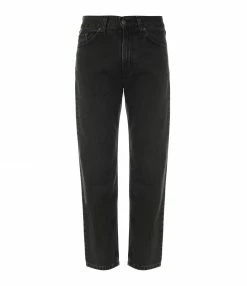 MARGAUX LONNBERG Jean Spark Coton Noir Délavé