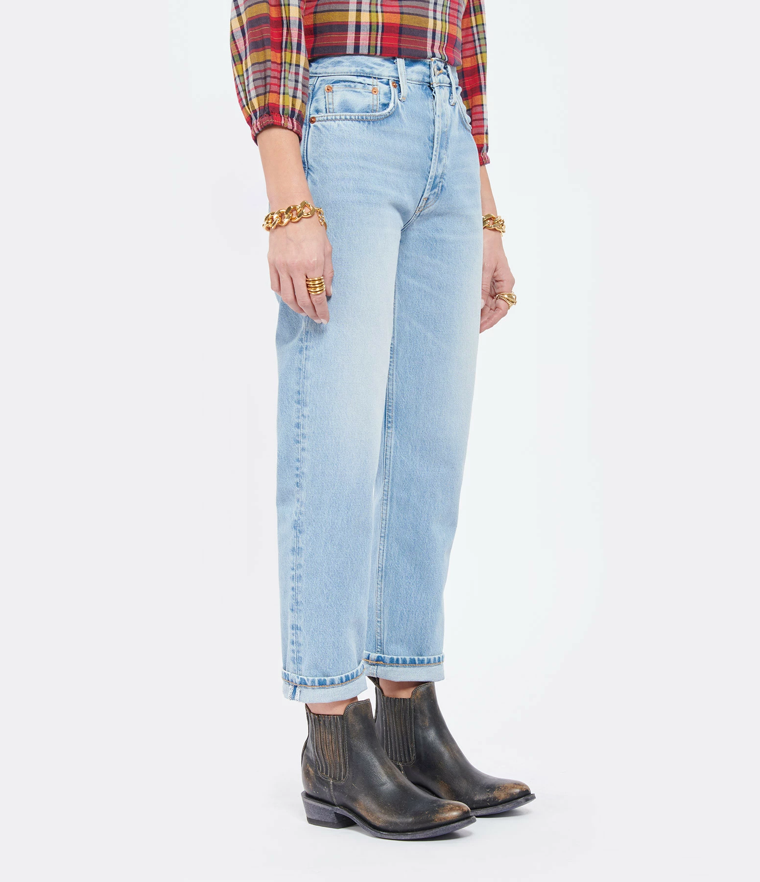 RE/DONE Jean 70s Stove Pipe Denim Worn In Naf 4 RE/DONE Jean 70s Stove Pipe Denim Worn In Naf - Image 4
