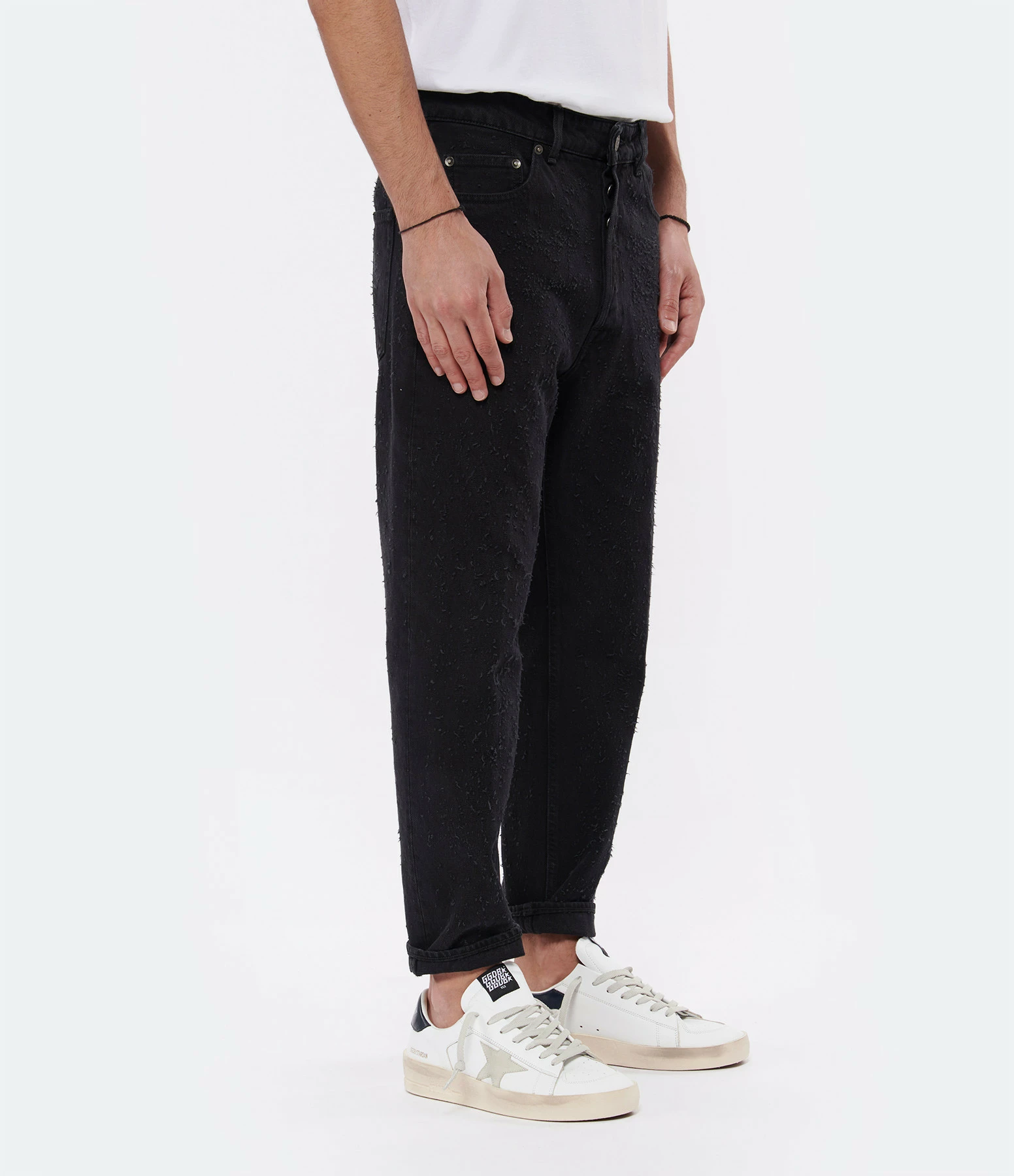 GOLDEN GOOSE Jean Homme Happy Denim Noir 4 GOLDEN GOOSE Jean Homme Happy Denim Noir - Image 4