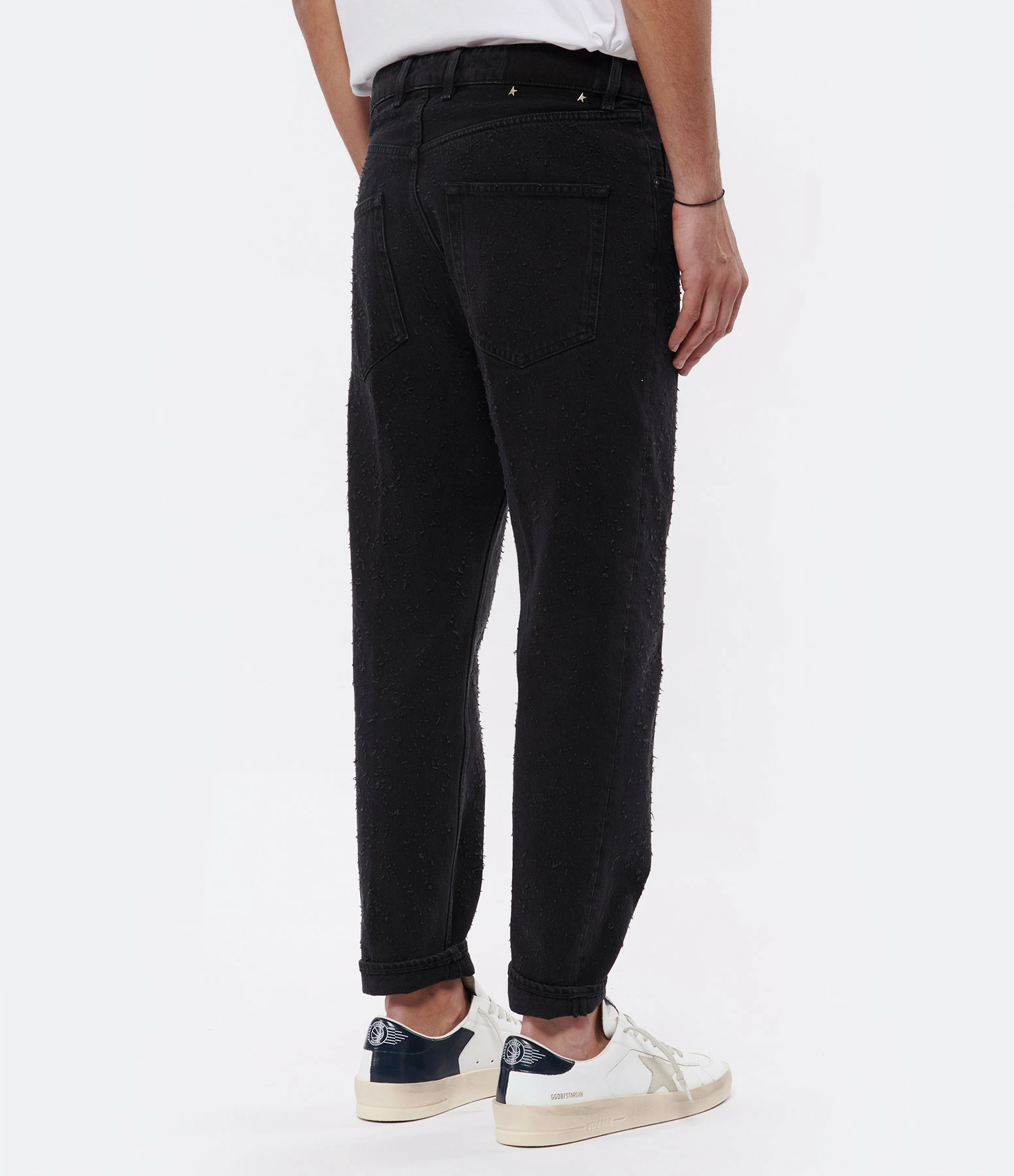 GOLDEN GOOSE Jean Homme Happy Denim Noir 5 GOLDEN GOOSE Jean Homme Happy Denim Noir - Image 5
