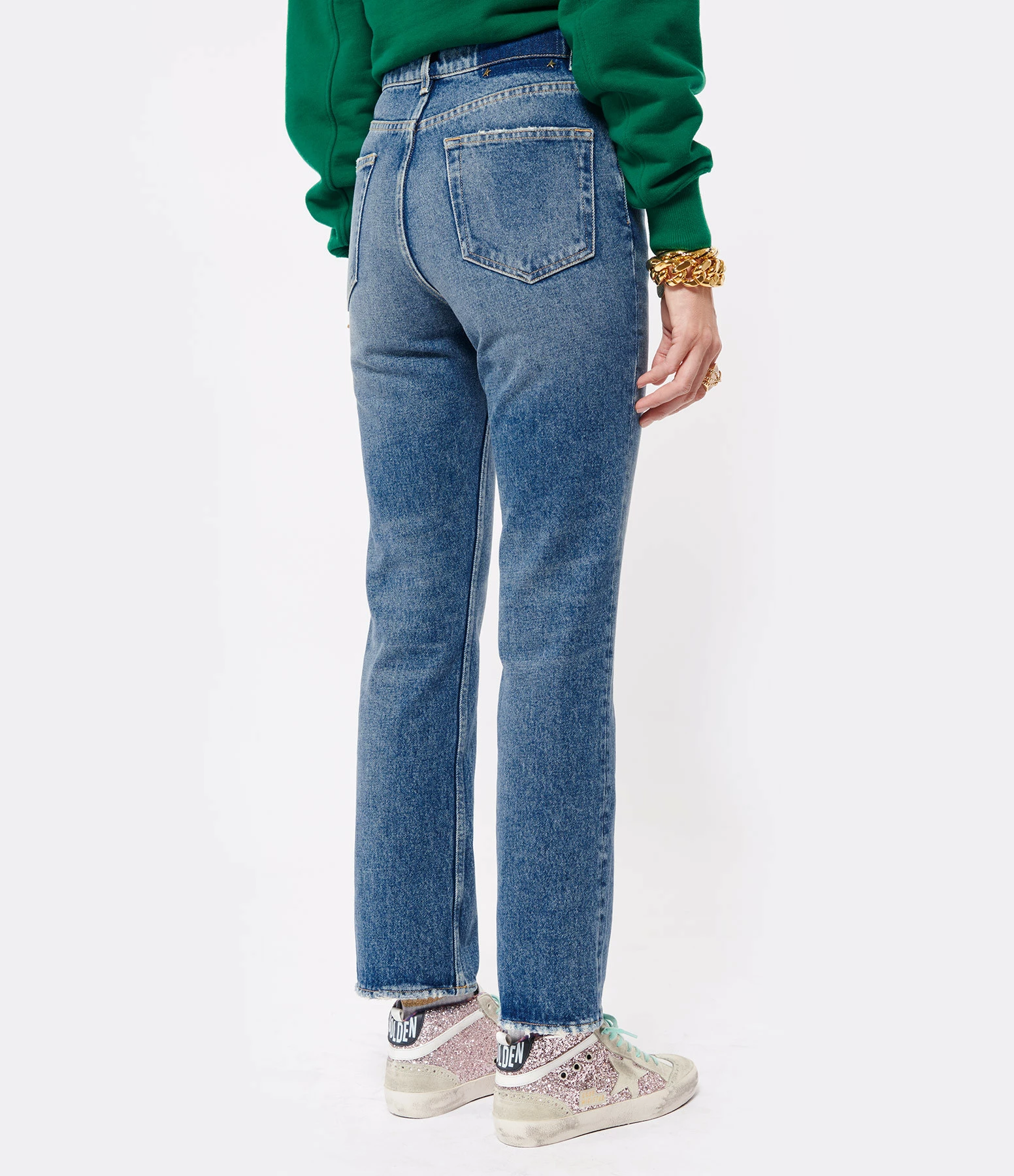 GOLDEN GOOSE Jean Deryn Denim Bleu 5 GOLDEN GOOSE Jean Deryn Denim Bleu - Image 5