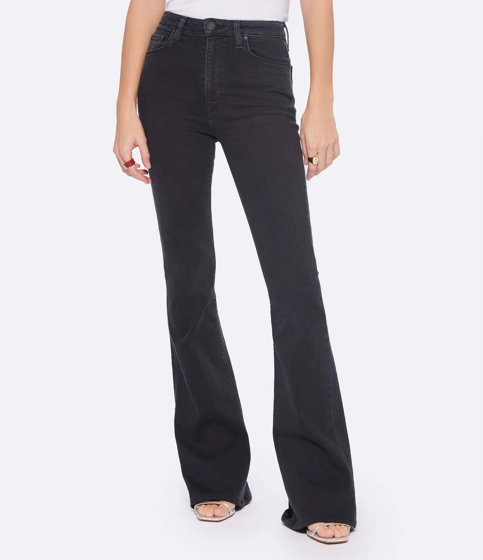 HUDSON JEANS Jean Holly High Rise Flare Denim Noir 4 HUDSON JEANS Jean Holly High Rise Flare Denim Noir - Image 4