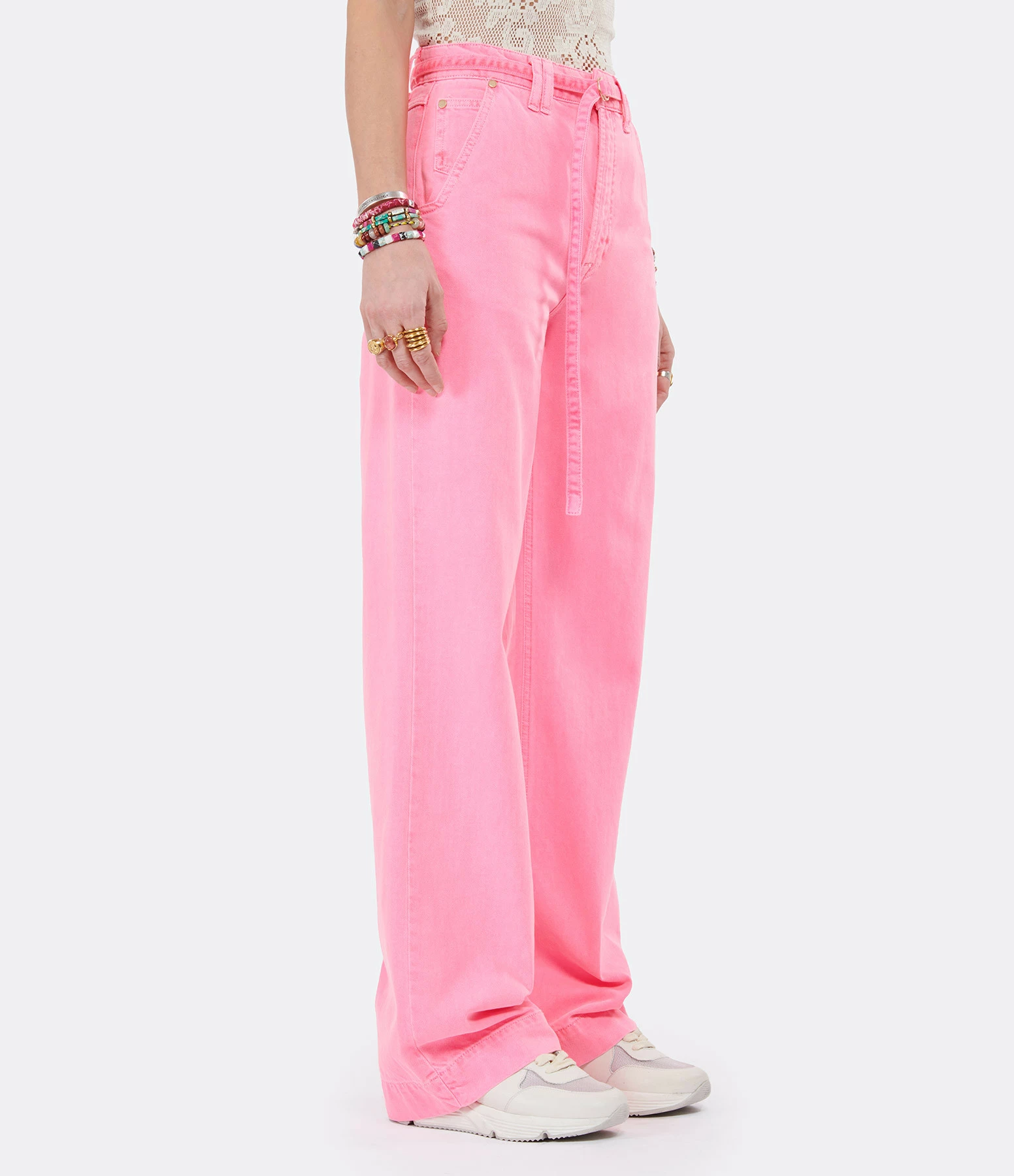 ESSENTIEL ANTWERP Jean Birdie Denim Rose Framboise 4 ESSENTIEL ANTWERP Jean Birdie Denim Rose Framboise - Image 4