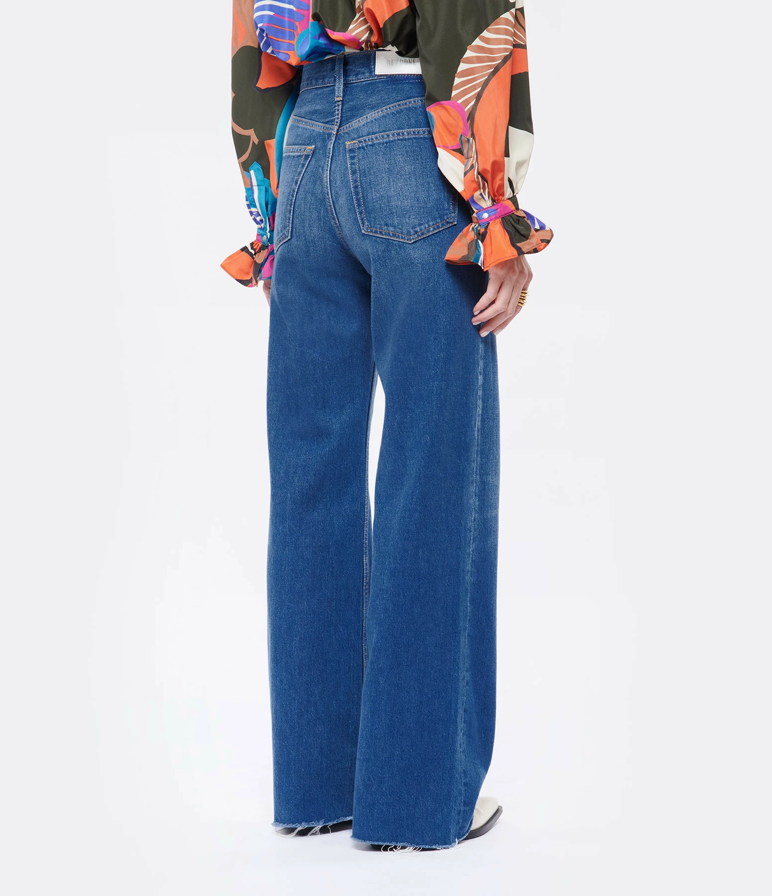 RE/DONE Jean 70s Ultra High Rise Wide Leg Broken Blue 5 RE/DONE Jean 70s Ultra High Rise Wide Leg Broken Blue - Image 5