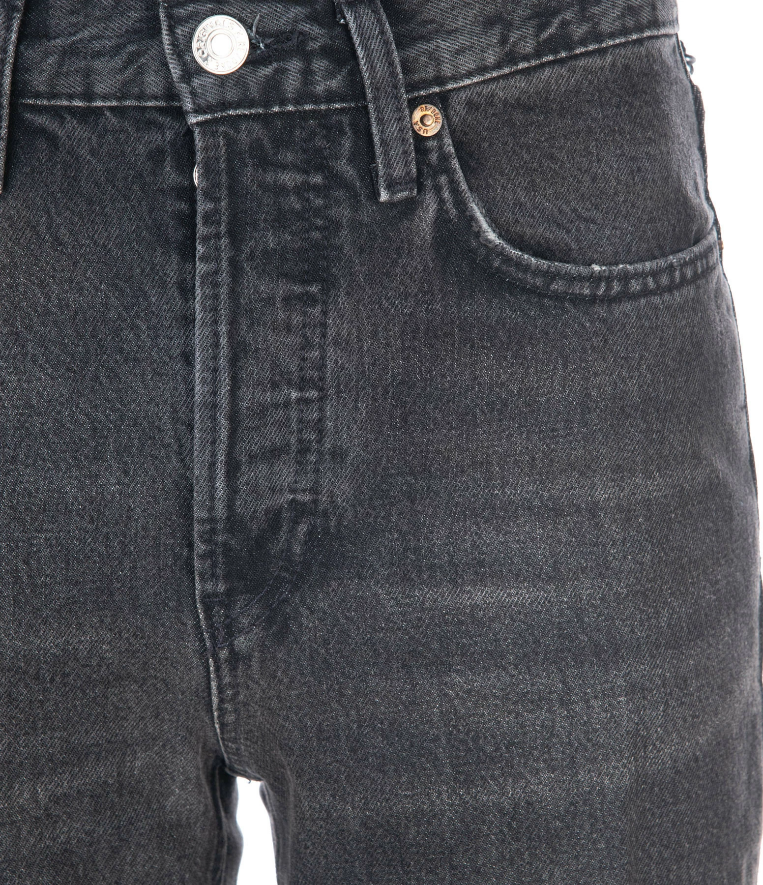 RE/DONE Jean 70s Bootcut Denim Broken In Black 2 RE/DONE Jean 70s Bootcut Denim Broken In Black - Image 2