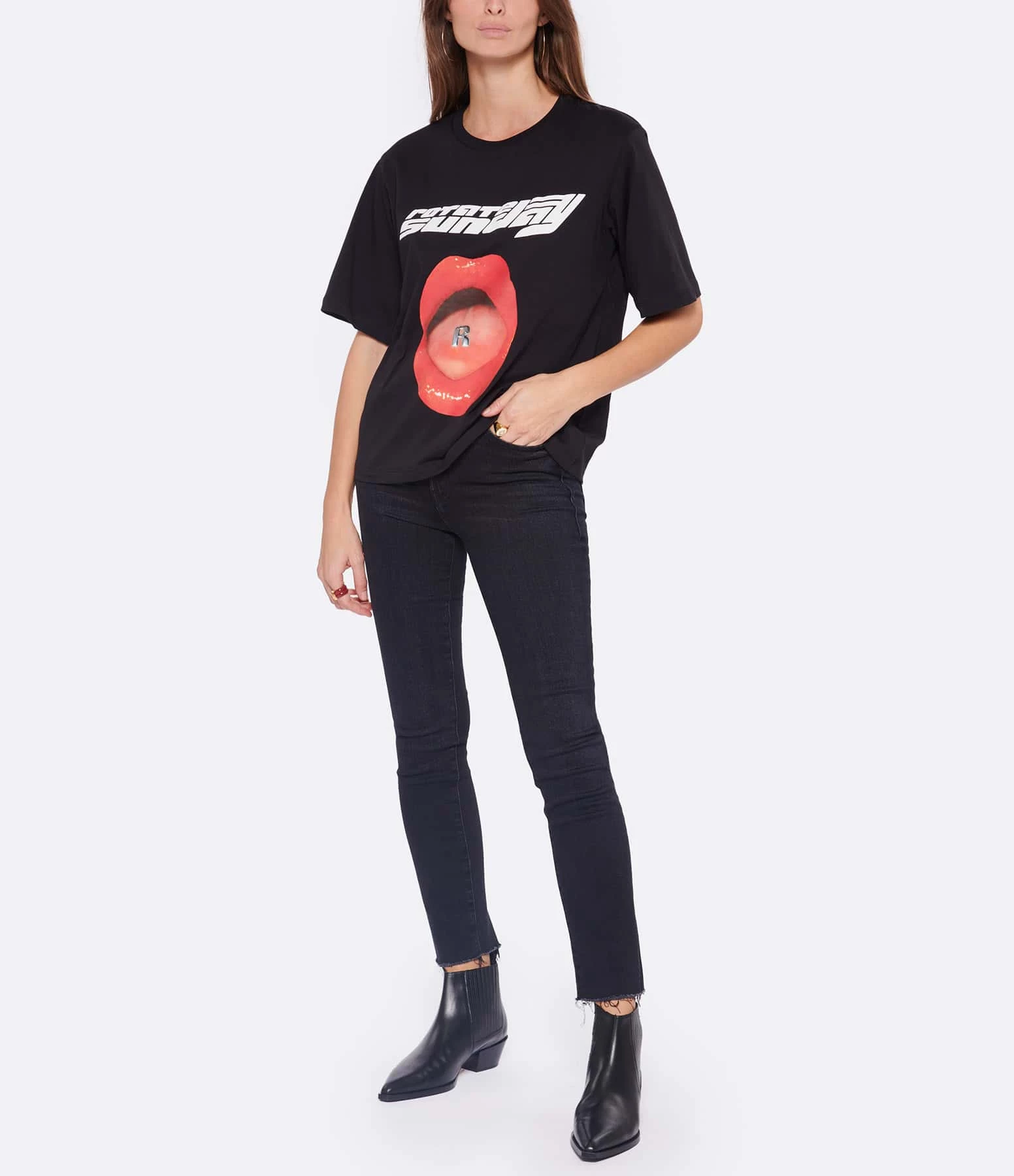 MOTHER Jean The Rascal Ankle Snippet Denim Encounters At Night 6 MOTHER Jean The Rascal Ankle Snippet Denim Encounters At Night - Image 6